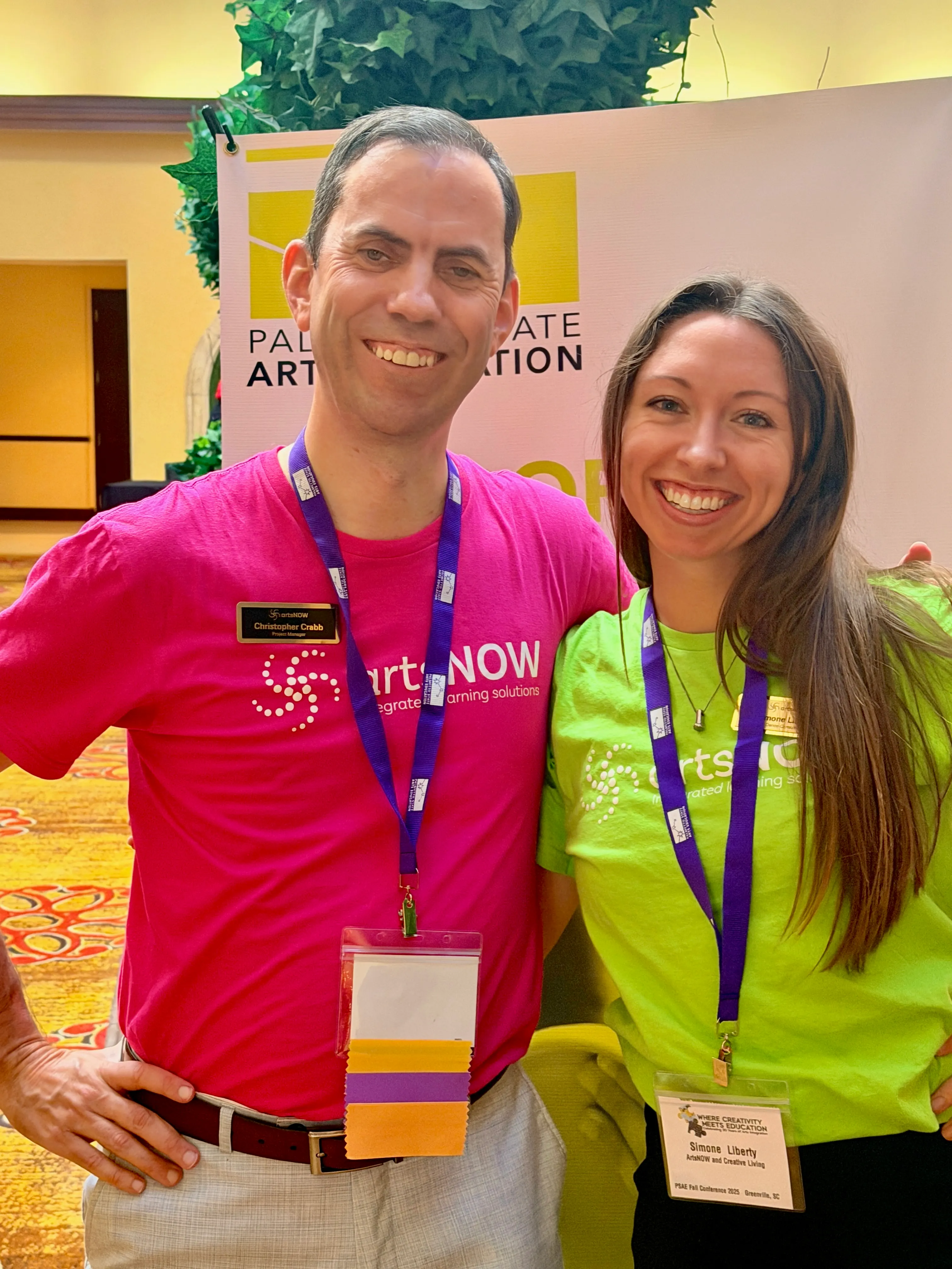 Simone Liberty with an ArtsNOW colleague at the Palmetto State Arts Education conference